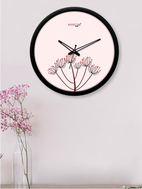 

RANDOM Black & Pink Printed Contemporary 30.4 cm Analogue Wall Clock