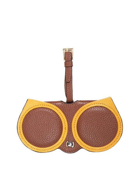 

Da Milano Brown & Yellow Solid Genuine Leather Sunglasses Case