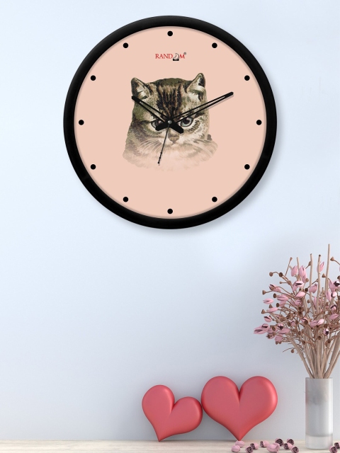 

RANDOM Black & Pink Printed Contemporary 30.4 cm Analogue Wall Clock
