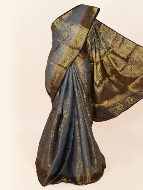 

Pothys Grey & Gold Woven Design Zari Art Silk Banarasi Saree