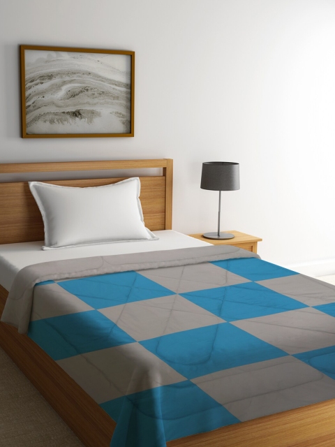 

Featherlite Grey & Blue Checked AC Room 150 GSM Double Bed Comforter
