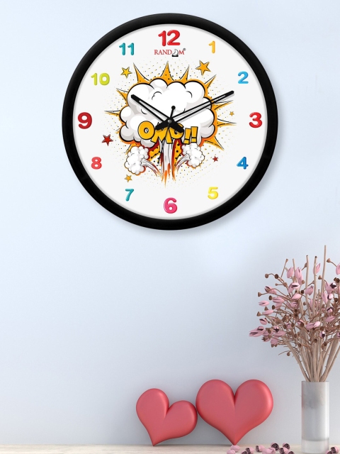 

RANDOM Black & White Printed Contemporary 30.4 cm Analogue Wall Clock