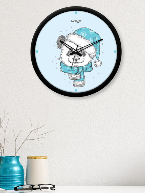 

RANDOM Black & Blue Printed Contemporary 30.4 cm Analogue Wall Clock