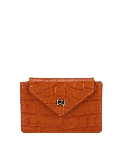 

Da Milano Men Orange Solid Leather Card Holder