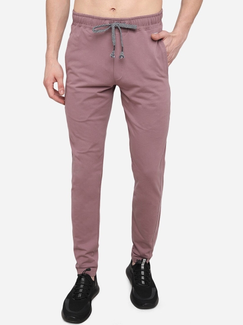 

JADE BLUE Men Mauve Solid Track Pants