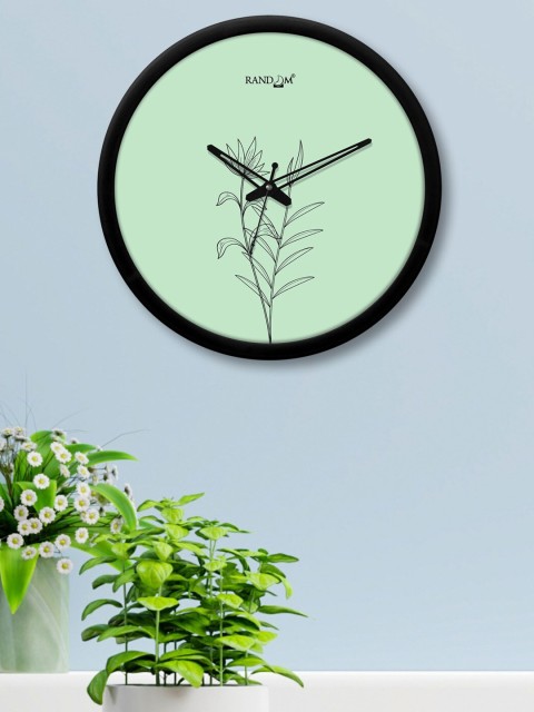 

RANDOM Black & Green Printed Contemporary 30.4 cm Analogue Wall Clock