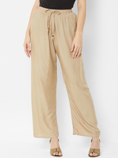 

ZOLA Women Beige Straight Fit Parallel Trousers