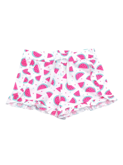 

Lil Lollipop Girls White Conversational Print Shorts