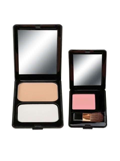 

ELEANOR Set of Wet & Dry Powder Foundation & Powder Blush, Beige