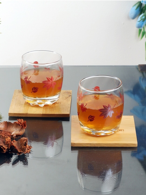 

ceradeco Set Of 6 Transparent Oval Shaped Water Juice Glasses