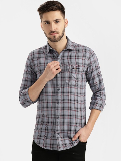 

V2 Value & Variety Men Blue Slim Fit Tartan Checks Checked Casual Shirt