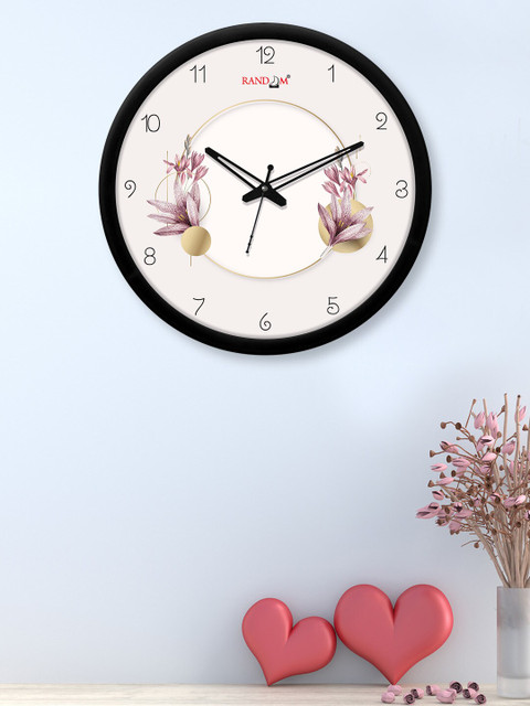 

RANDOM Off White & Black Printed 30 cm Analogue Contemporary Wall Clock