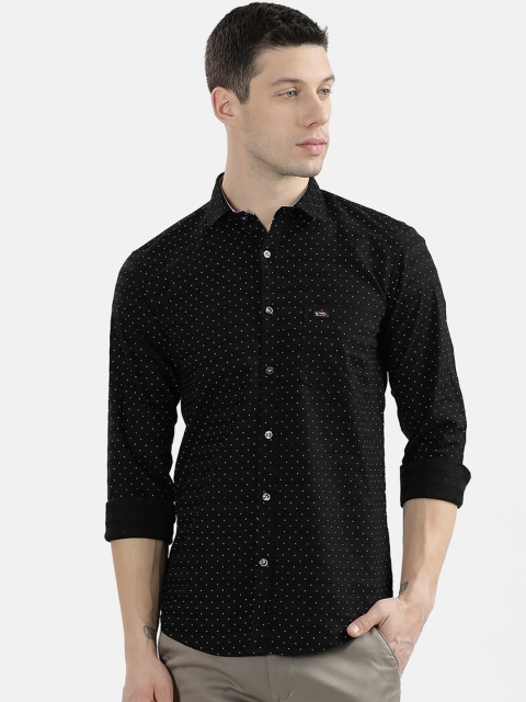 

V2 Value & Variety Men Black Slim Fit Printed Casual Shirt
