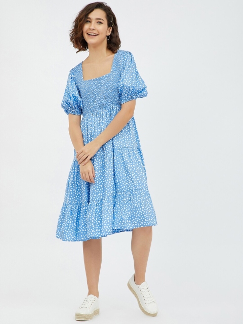 

Femella Blue Floral Empire Dress