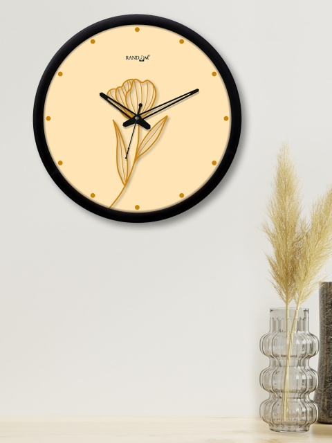 

RANDOM Peach-Coloured Printed Contemporary Wall Clock