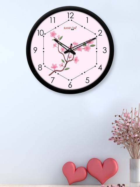

RANDOM Pink Printed Contemporary Wall Clock
