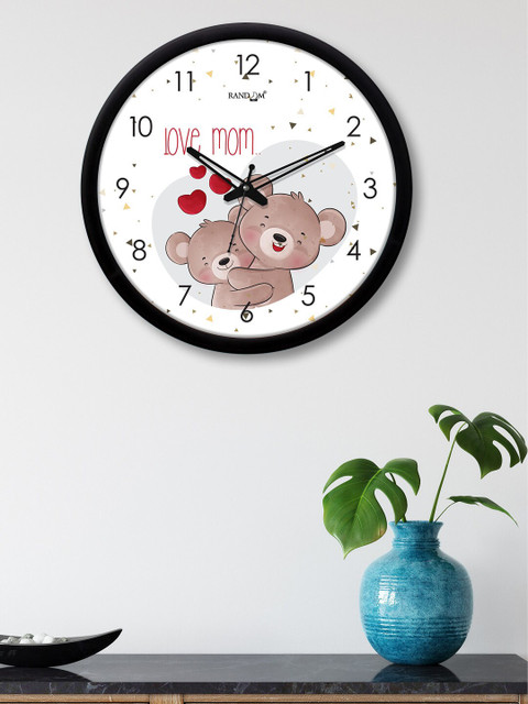

RANDOM White & Black Printed 30 cm Analogue Contemporary Wall Clock