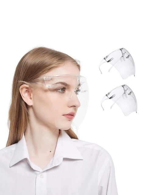 

Get Wrapped Set Of 2 Transparent Solid Reusable Goggle-Style Face Shield