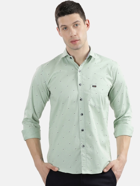 

V2 Value & Variety Men Green Slim Fit Floral Printed Casual Shirt