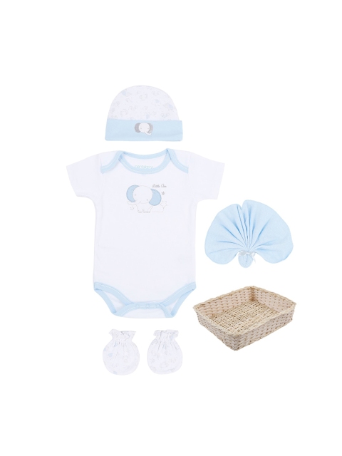

Pantaloons Baby Set of 4 Cotton Clothing Gift Set, White