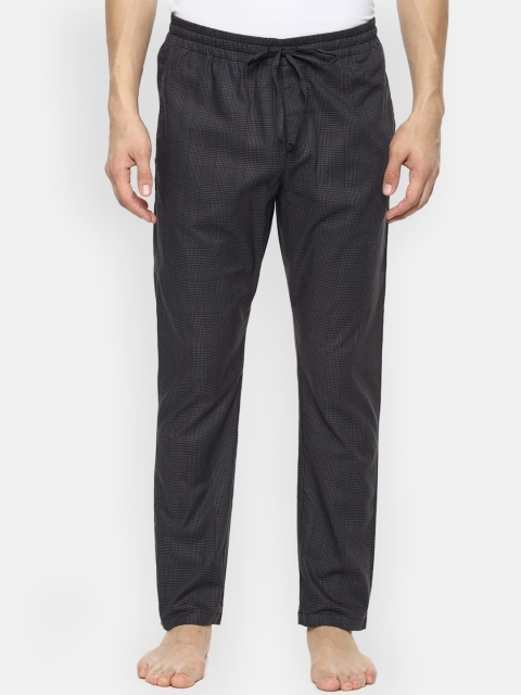 

Van Heusen Men Grey Checked Pure Cotton Lounge Pants