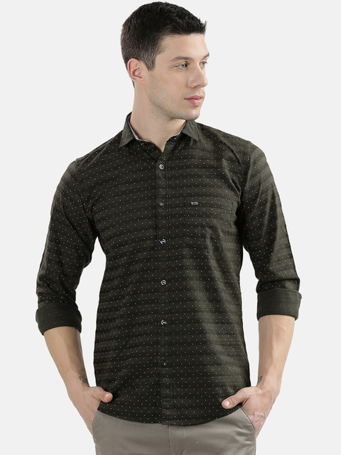 

V2 Value & Variety Men Green Slim Fit Printed Casual Shirt