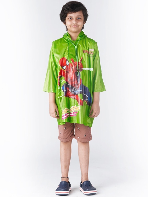 

Zeel Boys Green & Blue Printed Raincoat
