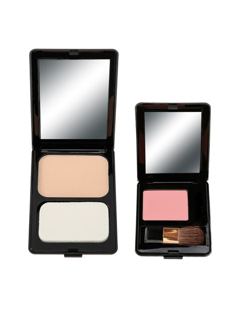 

ELEANOR Set of Wet & Dry Powder Foundation & Powder Blush, Beige