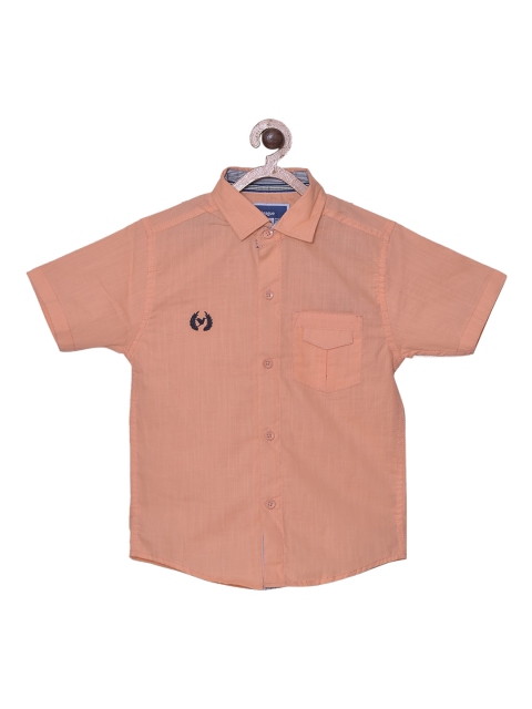 

612 league Boys Orange Cotton Casual Shirt