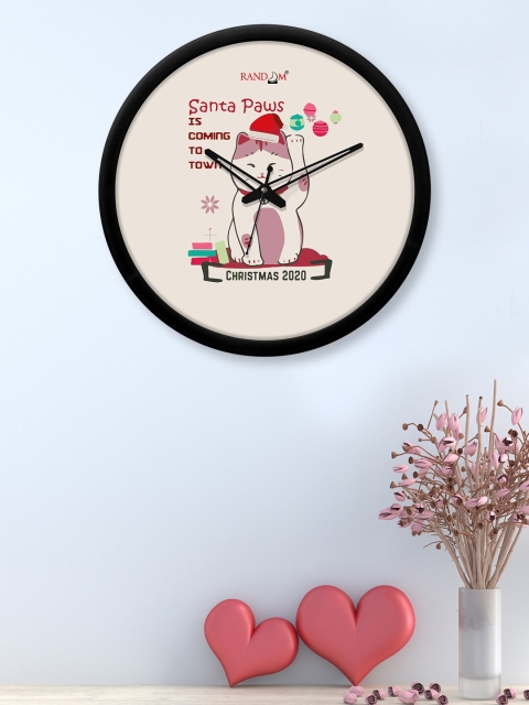 

RANDOM Pink & Black Printed 30 cm Analogue Contemporary Wall Clock