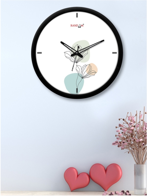 

RANDOM Black & White Printed Contemporary 30.4 cm Analogue Wall Clock