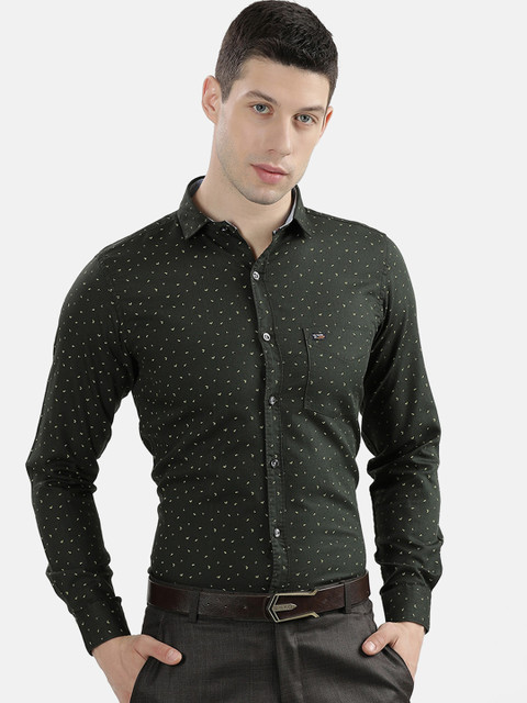 

V2 Value & Variety Men Green Slim Fit Printed Casual Shirt