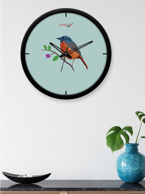 

RANDOM Blue & Black Printed Contemporary 30.4 cm Analogue Wall Clock
