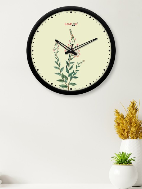 

RANDOM Black & Green Printed Contemporary 30.4 cm Analogue Wall Clock