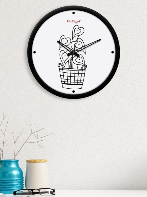 RANDOM Black & White Printed 30 cm Analogue Contemporary Wall Clock