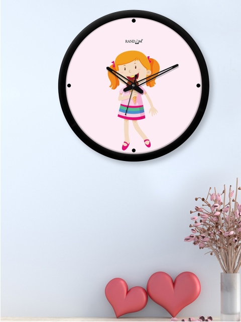 

RANDOM Pink & Black Printed 30 cm Analogue Contemporary Wall Clock