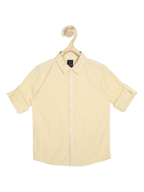 

Allen Solly Junior Boys Yellow Slim Fit Pinstripes Striped Casual Shirt
