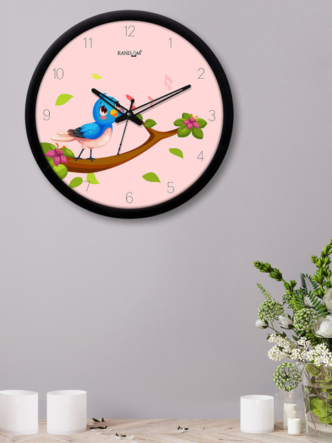

RANDOM Pink & Blue Printed Contemporary Wall Clock