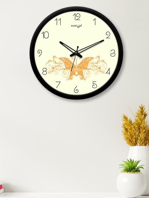

RANDOM Cream & Black Printed 30 cm Analogue Contemporary Wall Clock