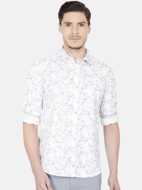 

Oxemberg Men Blue Slim Fit Floral Printed Casual Shirt