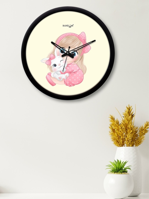 

RANDOM Black & Pink Printed Contemporary 30.4 cm Analogue Wall Clock