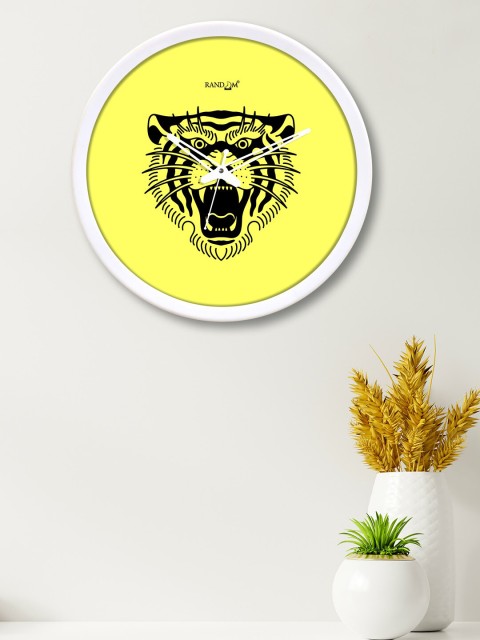 

RANDOM Yellow & Black Printed 30 cm Analogue Contemporary Wall Clock