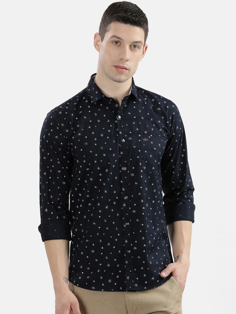 

V2 Value & Variety Men Navy Blue Slim Fit Printed Casual Shirt