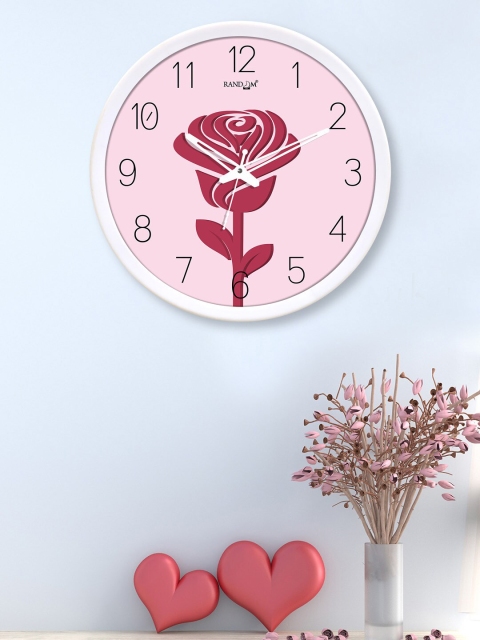 

RANDOM Pink & White Printed 30 cm Analogue Contemporary Wall Clock