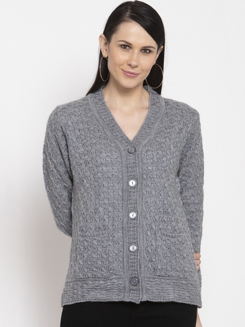 

VANYA Women Grey Cable Knit Cardigan