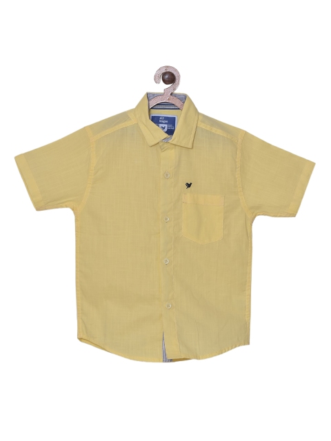 

612 league Boys Yellow Casual Shirt