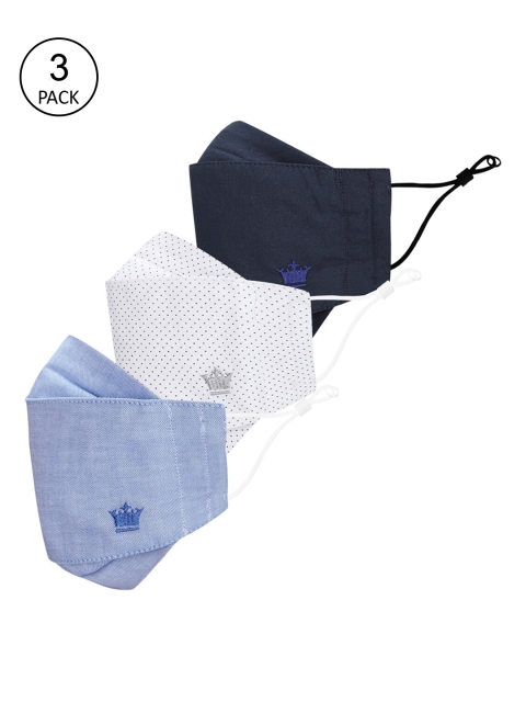 

Louis Philippe Men Pack Of 3 Assorted 3-Ply Origami Reusable Cotton Protective Outdoor Masks