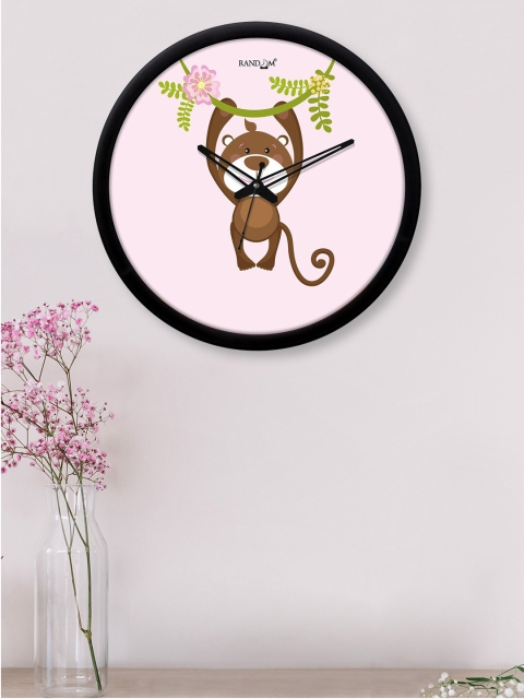 

RANDOM Black & Pink Printed Contemporary 30.4 cm Analogue Wall Clock