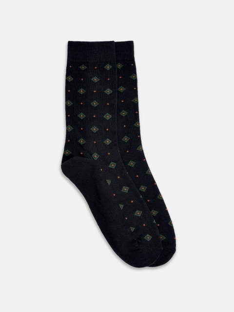 

RICHARD PARKER by Pantaloons Men Black Patterned Above-Ankle Socks