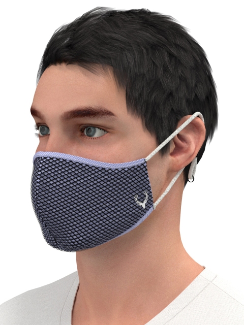 

Allen Solly Men Pack Of 2 Textured 7-Ply Reusable Protective Outdoor Masks, Black